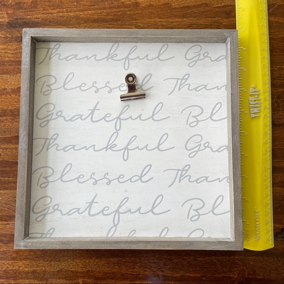 Grateful, Thankful, Blessed Rustic picture frame or note holder - Picture 2 of 9